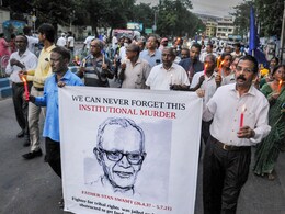 Candle Light March In Kolkata On Stan Swamy's First Death Anniversary