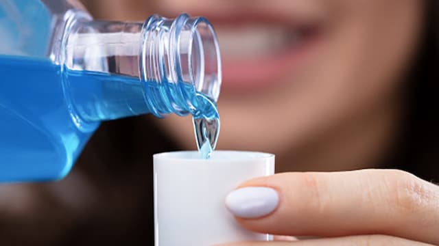 Mouthwash can reach areas in the mouth that may be difficult to brush or floss