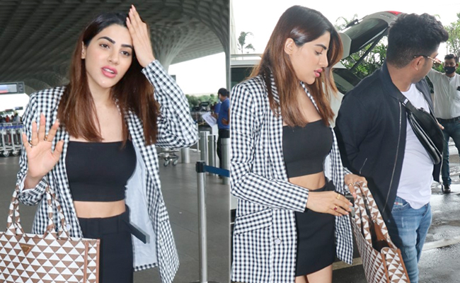 Nikki Tamboli's Black Coords And Gingham Blazer Will Have You Checking Her Out