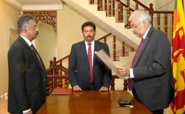 Lanka PM Ranil Wickremesinghe Sworn In As Acting President
