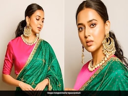 Tejasswi Prakash In A Beautiful Silk Saree Has Us Wanting To Be On The Greener Side Too Tejasswi Prakash In A Beautiful Silk Saree Has Us Wanting To Be On The Greener Side Too