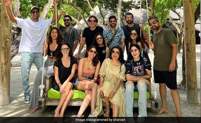 New Pics Of Vicky Kaushal-Katrina Kaif And Friends From Maldives. Courtesy: Sharvari Wagh