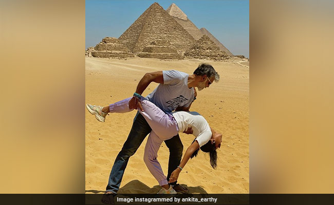 Milind Soman, Ankita Konwar And The Pyramids. What's Not To Like?