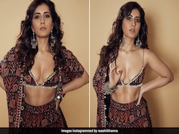 Raashii Khanna Is An Ethnic Fashion Dream Come To Life In An Embroidered <i>Lehenga</i> With A Bralette And Cape Raashii Khanna Is An Ethnic Fashion Dream Come To Life In An Embroidered <i>Lehenga</i> With A Bralette And Cape