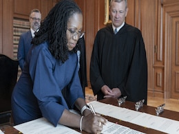 Ketanji Brown Jackson Sworn In As 1st Black Woman On US Supreme Court Ketanji Brown Jackson Sworn In As 1st Black Woman On US Supreme Court