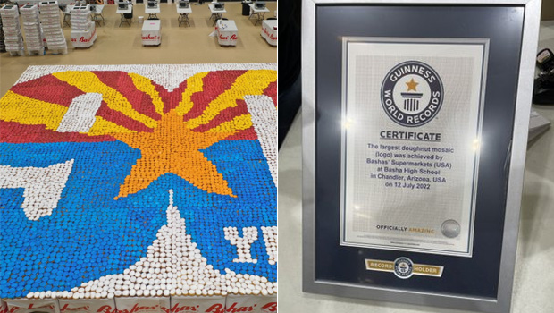 US Grocery Shop Sets Guinness World Record For Largest Doughnut Mosaic