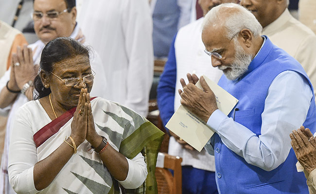 "Watershed Moment For India": PM On President Droupadi Murmu's Oath