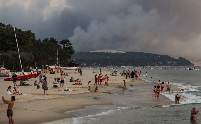 Fire At Europe's Biggest Sand Dune In France Amid Record Heatwave