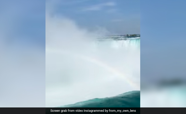 Viral Video Shows Magnificent View Of Rainbow At Niagara Falls, Internet Says "Treat To The Eyes"