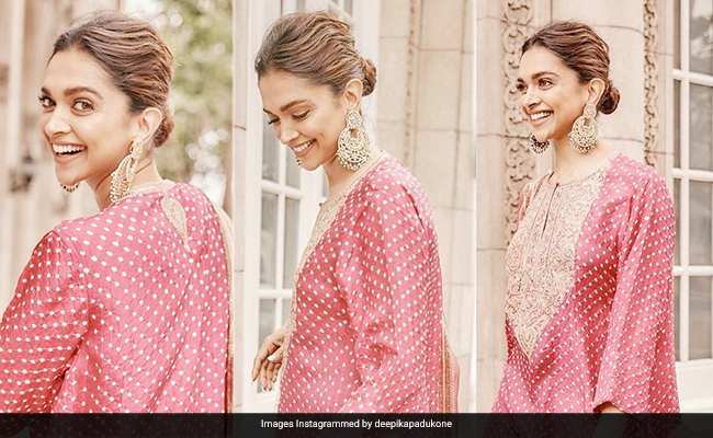 Deepika Padukone Walks A Path Of Ethnic Grace In A Polka Dot <i>Salwar</i> Suit