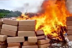 Drugs Worth Over Rs 1,920 Crore Destroyed In Assam Drugs Worth Over Rs 1,920 Crore Destroyed In Assam