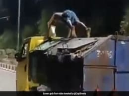 Video: UP Man's Short-Lived 'Shaktimaan Moment' On Top Of Moving Truck Video: UP Man's Short-Lived 'Shaktimaan Moment' On Top Of Moving Truck