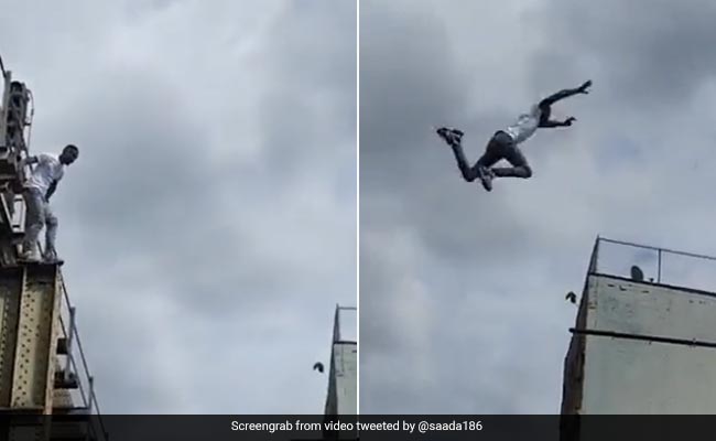 Watch: Man Fleeing Policemen In US Takes Dangerous Rooftop Leap