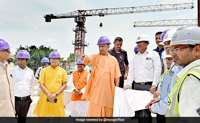 Yogi Adityanath Visits Ayodhya, Takes Stock Of Ram Temple Construction