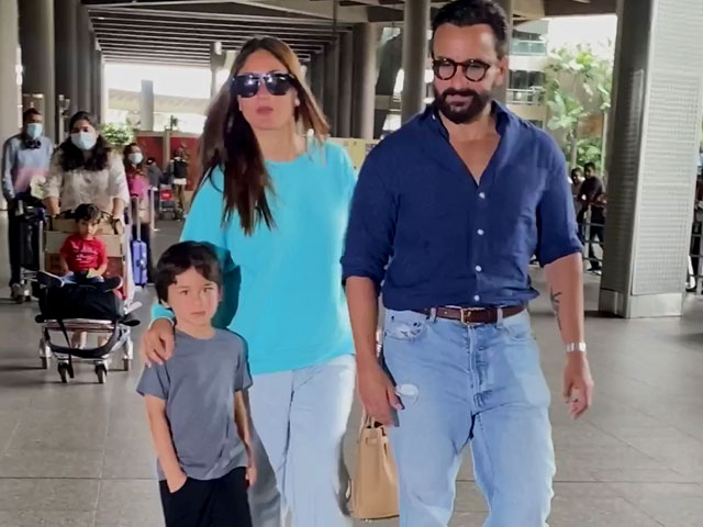 Airport Spotting: Kareena Kapoor And Saif Ali Khan With Kids