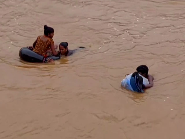 Gujarat Villagers Use Tubes, Wooden Logs To Cross River In Valsad