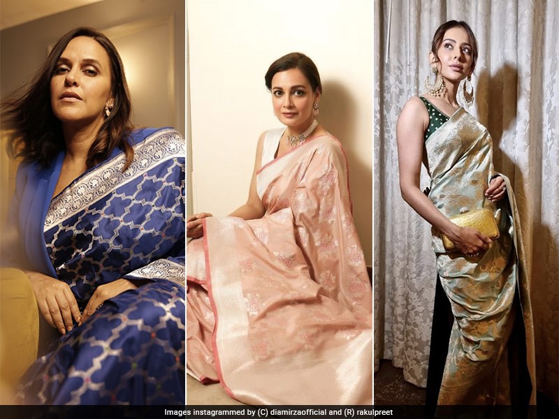 Rakul Preet Singh, Dia Mirza, Neha Dhupia Set Fashion Goals In Beautiful Silk Sarees