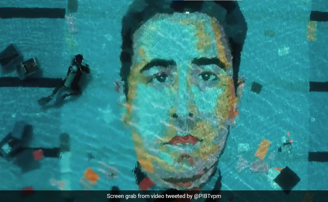 The "Largest Underwater Portrait" Of Kargil Hero Captain Vikram Batra