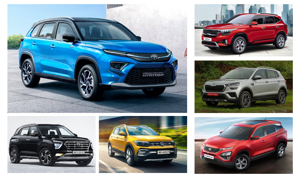 Toyota Urban Cruiser Hyryder Vs Hyundai Creta Vs VW Taigun Vs Rivals - Spec Comparison
