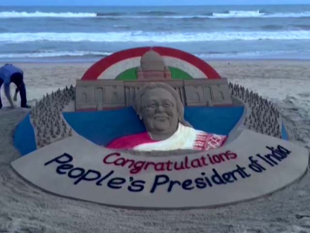 Odisha Sand Artist Creates Sculpture Of President-Elect Droupadi Murmu