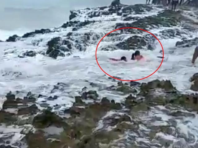 Watch: Indian Man, 2 Children Swept Away On Oman Beach