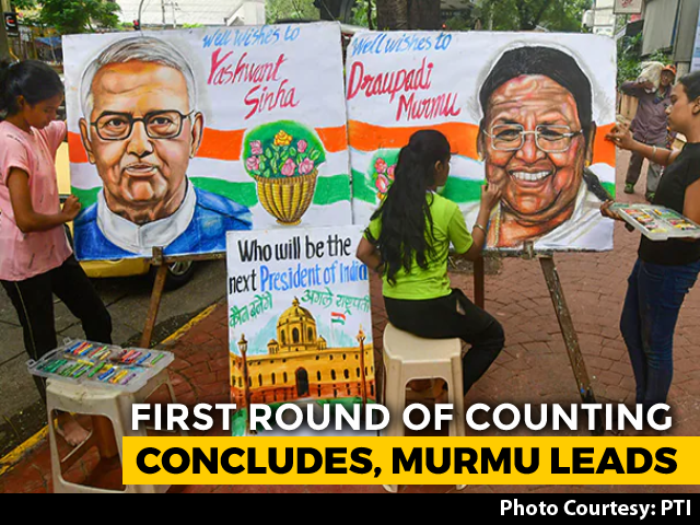 NDA's Droupadi Murmu Leads After 1st Round Of Counting