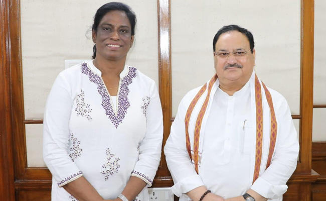 PT Usha, Nominated To Rajya Sabha, Meets BJP Chief JP Nadda