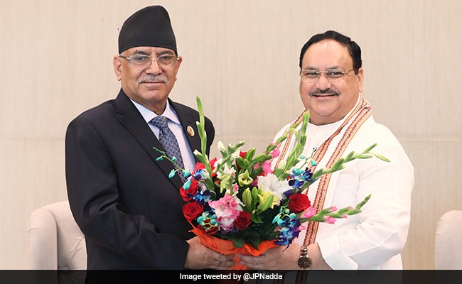 Nepal Ex-PM Pushpa Kamal Dahal 'Prachanda' Meets BJP President JP Nadda