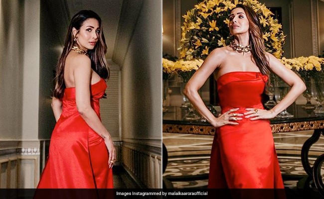 Letting The Temperature Soar Higher Is Malaika Arora In A Ravishing Red Gown