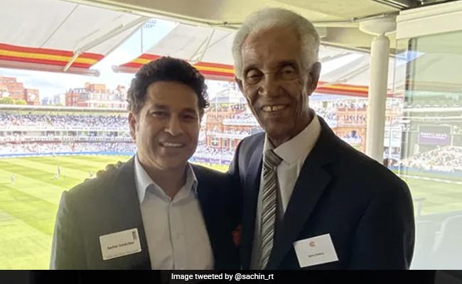 सचिन तेंदुलकर के लिए लॉर्ड्स में बना "Special Moment", सर गारफील्ड सोबर्स के साथ शेयर की तस्वीर