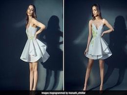 Manushi Chhillar Radiates Tinker Bell Vibes In A Pastel Mini Dress Manushi Chhillar Radiates Tinker Bell Vibes In A Pastel Mini Dress
