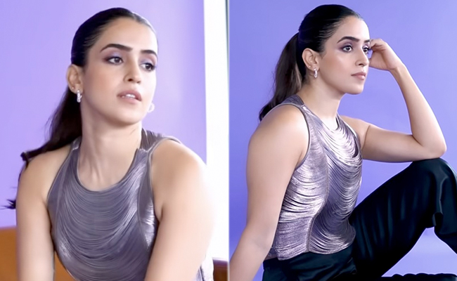We're Stepping Into The Future With Sanya Malhotra's Fabulous Metallic Silver Top And Black Bottoms