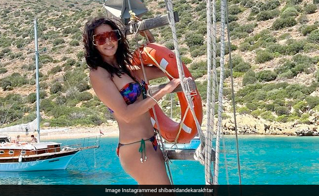 Just Shibani Dandekar Casually Hanging Out On A Boat In The Blue-st Sea We've Seen