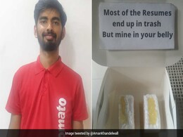 जोमैटो टी-शर्ट पहन बेंगलुरू का युवक पेस्ट्री बॉक्स में रिज्यूमे डिलीवर करता है, सोशल मीडिया पर लोगों ने दिए रोचक कमेंट्स जोमैटो टी-शर्ट पहन बेंगलुरू का युवक पेस्ट्री बॉक्स में रिज्यूमे डिलीवर करता है, सोशल मीडिया पर लोगों ने दिए रोचक कमेंट्स