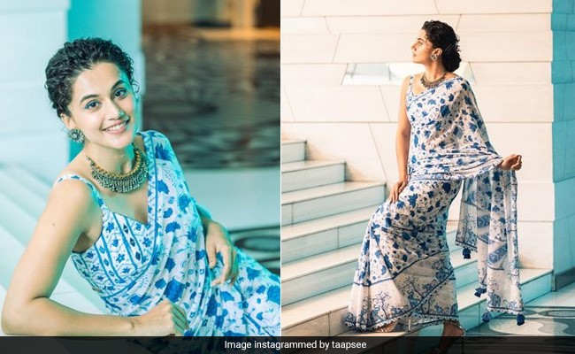 Taking The Desi Route In A Floral Saree Is Taapsee Pannu