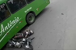 Viral: Biker Cheats Death In Hair-Raising Video Viral: Biker Cheats Death In Hair-Raising Video