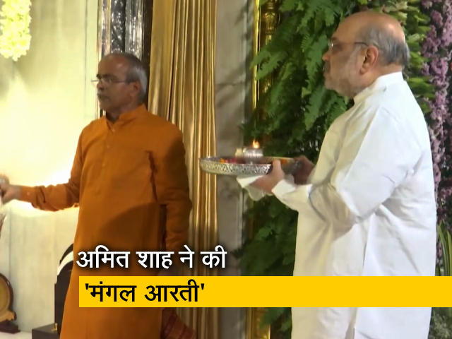 केंद्रीय मंत्री अमित शाह ने अहमदाबाद के श्री जगन्नाथजी मंदिर में की 'मंगल आरती'