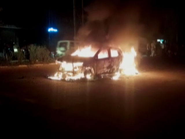 Narrow Escape For Passengers As Moving Car Catches Fire In Assam