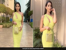 Nora Fatehi Is Brighter Than A Neon Light In A Midi Dress And A Rs 2.8 Lakh Prada Sparkly Mini Bag Nora Fatehi Is Brighter Than A Neon Light In A Midi Dress And A Rs 2.8 Lakh Prada Sparkly Mini Bag
