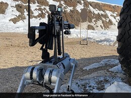 Viral Video : Machine Gun बंधे 'कुत्ते को घूमता देख' हैरान हुआ इंटरनेट Viral Video : Machine Gun बंधे 'कुत्ते को घूमता देख' हैरान हुआ इंटरनेट