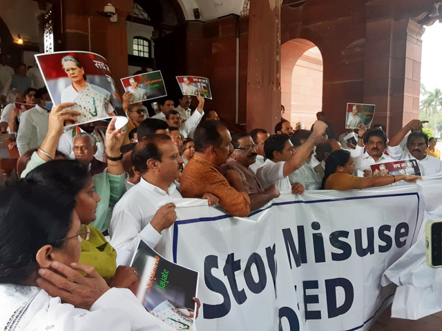 Ahead Of Sonia Gandhi's Questioning, Huge Congress Protests