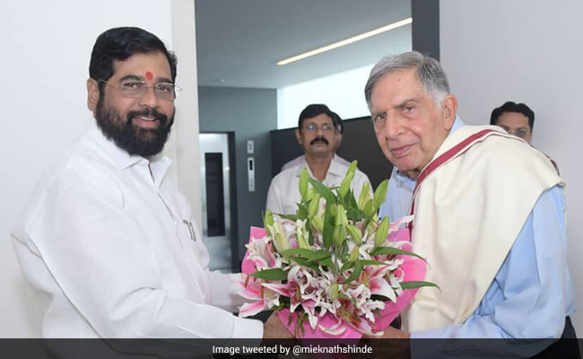 Eknath Shinde, Ratan Tata's "Courtesy Meeting" In Mumbai