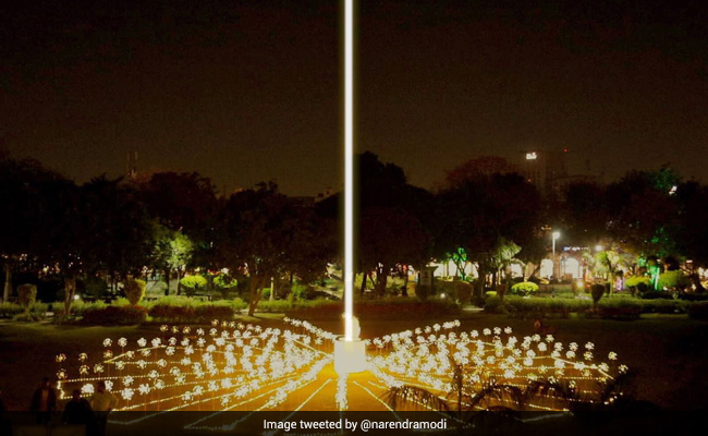 "Do Take Part...": PM Tweets Pic Of Sky Beam Light "Digital <i>Jyot</i> "