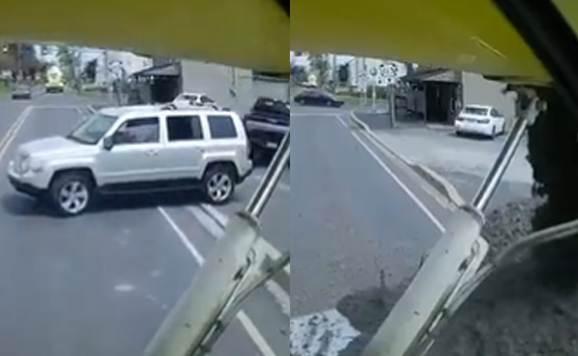 सीमेंट से भरे ट्रक के सामने अचानक आ गई गाड़ी, फिर जो हुआ उसे देख रोक नहीं पाएंगे हंसी