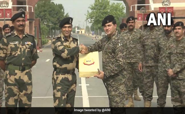 Indian, Pakistani Soldiers Exchange Sweets At Wagah Border On Eid Ul-Adha