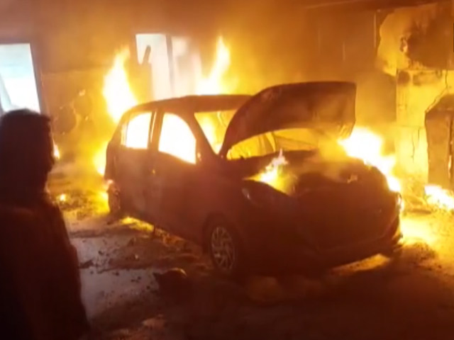 Fire Reported At Hyundai Service Centre in Vijayawada