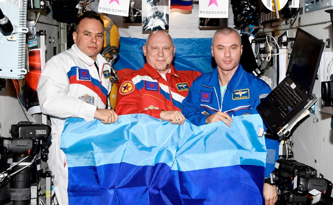 Russian Cosmonauts Aboard Space Station Celebrate Capture Of Luhansk