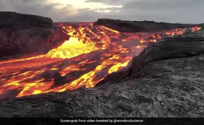 Watch: River Of Lava Flowing From Kilauea Volcano In Hawaii