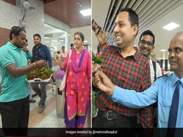 Selfie Moments At Sealdah Metro Station As Commuter Welcomed With Roses Selfie Moments At Sealdah Metro Station As Commuter Welcomed With Roses