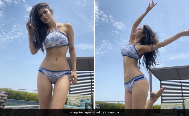 Mouni Roy Plunges Right Into Her Thursday In Her Chic Blue Swimsuit